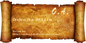 Ondrejka Attila névjegykártya