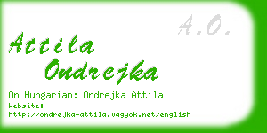 attila ondrejka business card